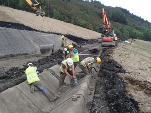Jointing of Concrete Canvas to the Channel at Avoca Mines