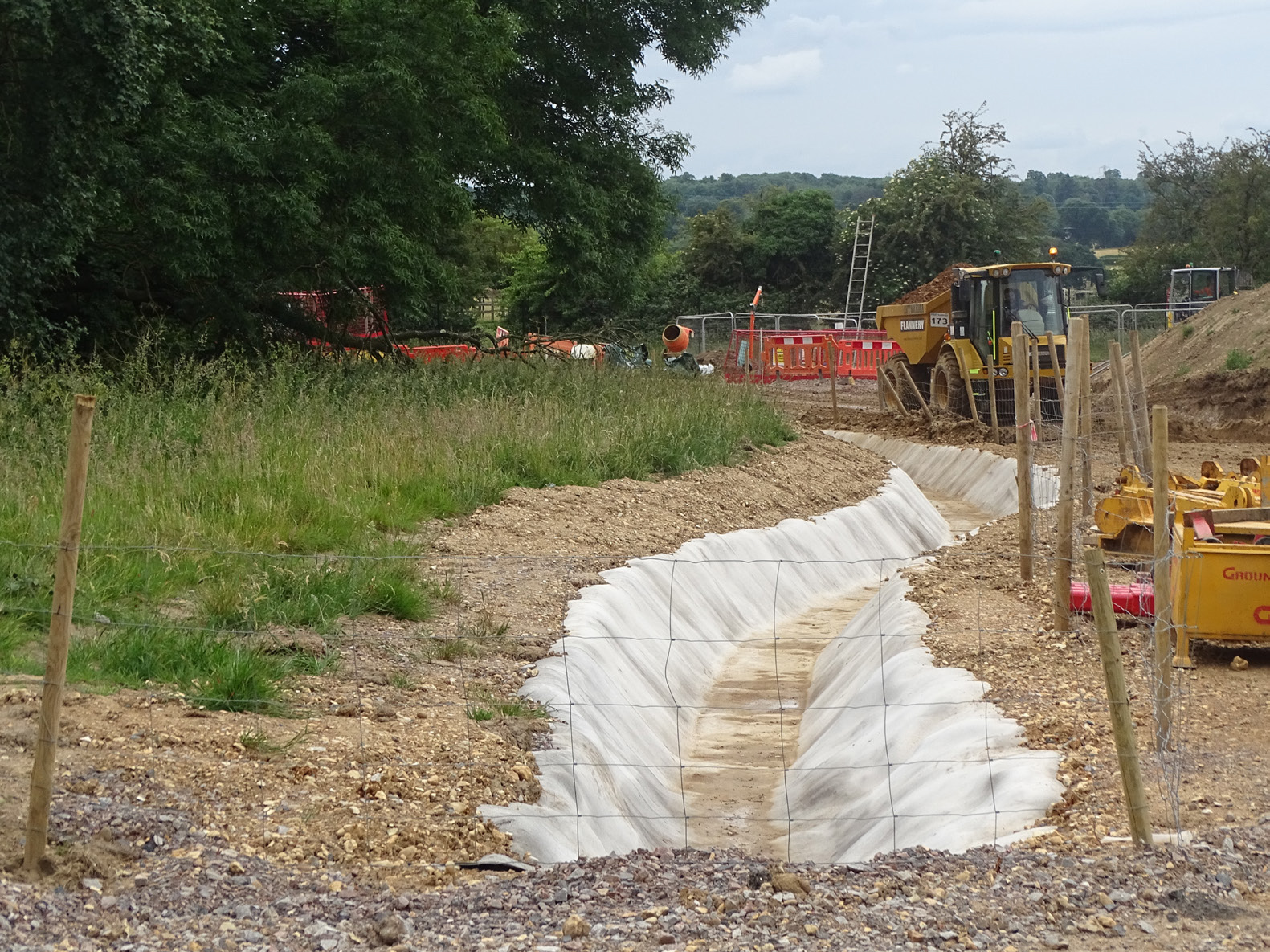 CC Channel Lining | HS2 Compound 1, UK - Concrete Canvas